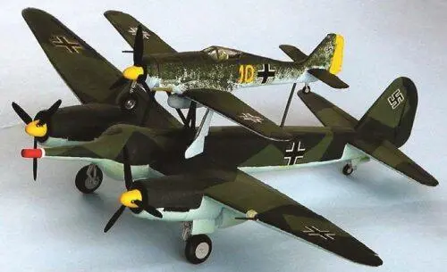 Рис 228 Связка самолетов Мистель В носовой части Ju88A4 длинная штанга - фото 166