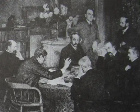 Т ван РЕЙСЕЛБЕРГЕ Чтение 1903 Слева направо Ф Ле Дантек Э Верхарн А - фото 225