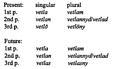 In the above paradigm the tenses are labeled by terms that give an approximate - фото 31