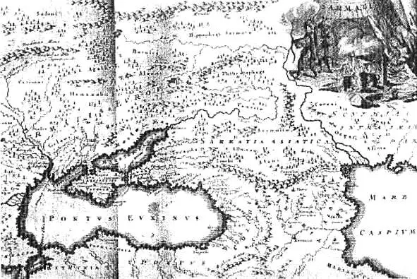 Карта Сарматии уменьшено из книги Notitia Orbis Antiqui sive Georgaphia - фото 1