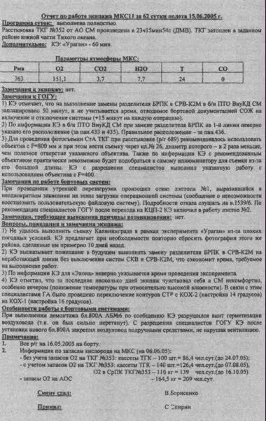 Отчет ЦУПа по работе экипажа Международной космической станции за сутки - фото 11
