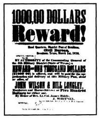Объявление от 1 марта 1870 года о награде в 1000 долларов за живых или мертвых - фото 52