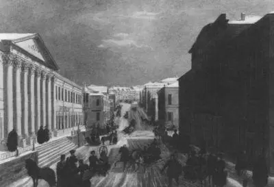 Кузнецкий мост О Кадаль 1825 Литография Москва Вид Петровского театра и - фото 65