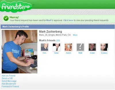 У основателя Facebook Марка Цукерберга тоже была страничка во Friendster Спустя - фото 88