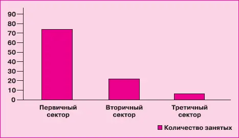 Рис 11Структура занятости в доиндустриальном обществе По мере того как - фото 9