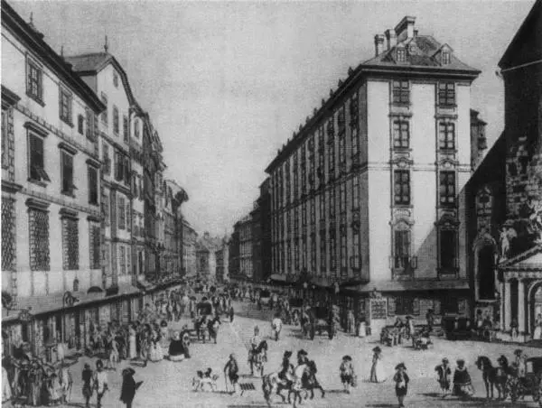 Вид улицы Кольмаркт в Вене 1786 г Дом на Раухенштайнгассе в Вене в котором - фото 27