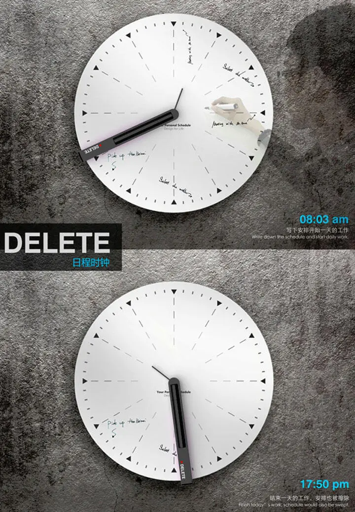 Delete Clock представляют собой белый циферблат расчерченный на 12 секторов - фото 52