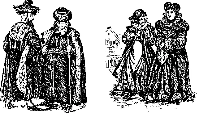 Типы евреев представителей имущих классов Со старинных рисунков из книги - фото 3