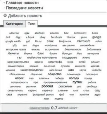 Рис 228На представленной врезке показан вариант облака тегов на основании - фото 45
