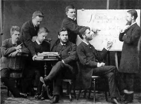 Студентыфизики Попов третий слева 1882 Здание Минного офицерского - фото 6