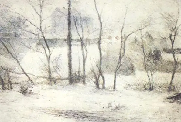 Сад под снегом 1879 г Бретонский пейзаж 1888 г Мадлен Бернар - фото 23