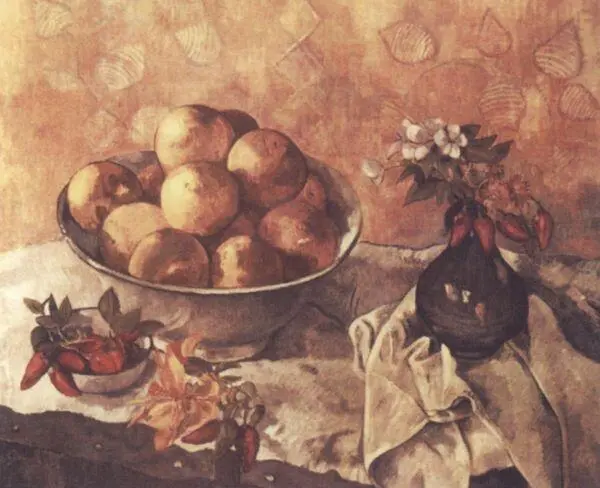 Натюрморт с яблоками и цветами 1902 г Автопортрет в очках 1903 г - фото 48