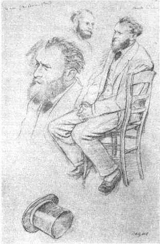 Дега Рисунки к портрету Эдуарда Мане 1865 г Частное собрание Париж В другой - фото 34