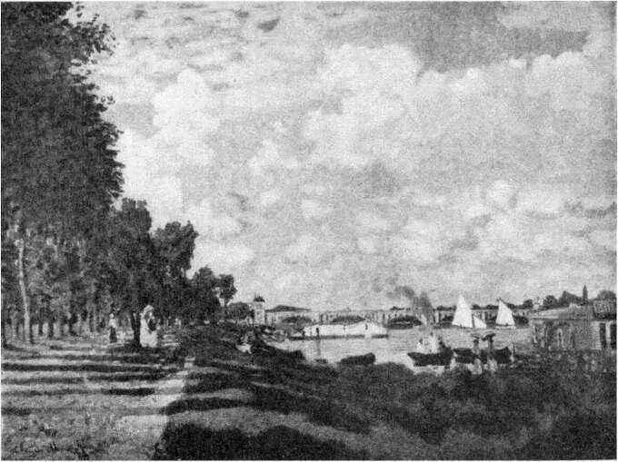 Моне Бассейн реки в Аржантёе 1875 г Лувр Париж Моне Мост в Аржантёе 1874 - фото 76