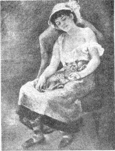 Ренуар Девушка с кошкой 1880 г Частное собрание НьюЙорк Новый протеже Дега - фото 108
