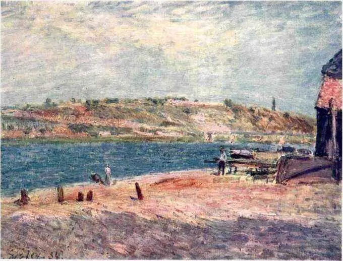 Сислей Сена в СенМамме 1884 г Эрмитаж Ленинград Моне Стог сена 1886 г - фото 155