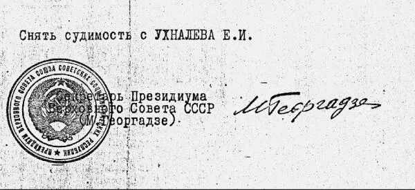 Задняя сторона справки о снятии судимости Натусик 1950 год Это я Примерно - фото 18