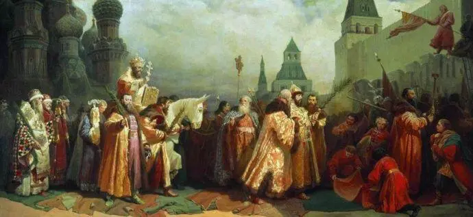 Вербное воскресенье в Москве при царе Алексее Михайловиче Шествие патриарха на - фото 11