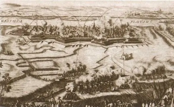 Осада шведской армией города Торна Торуня осенью 1703 года Гравюра Начало - фото 35