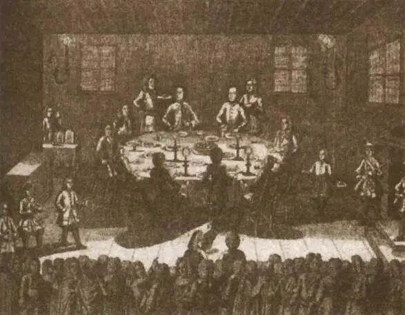 Встреча и торжественный обед Карла XII с Августом II в декабре 1706 года в - фото 44