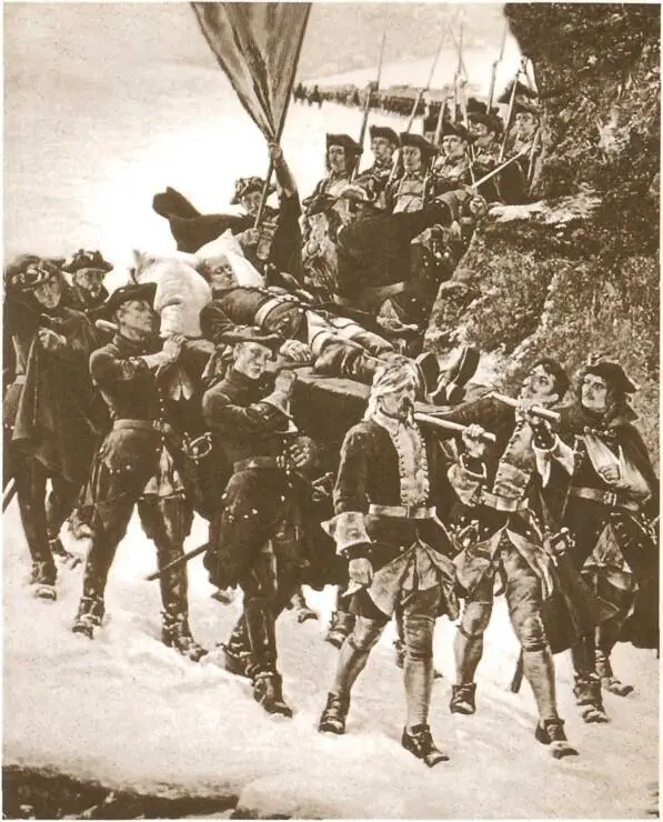 Траурная процессия с телом короля Карла XII Художник Г Седерстрем 1884 - фото 82