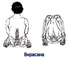 СуптаВирасана Поза героя лежа на спине supta лежать vira смелый - фото 62