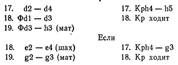 Данная позиция после шестнадцатого хода с матом в три хода впервые была дана С - фото 304