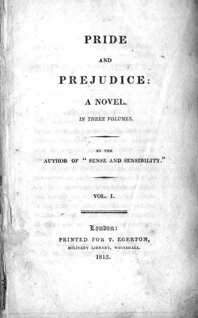 Титульный лист первого издания романа Гордость и предубеждение Книга - фото 22