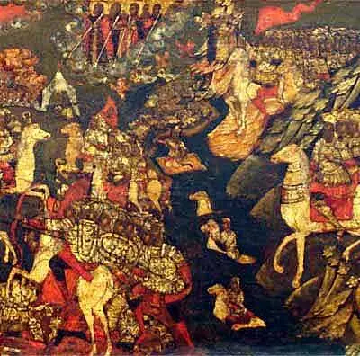 Правая часть иконы XVIII века Сказание о Мамаевом побоище Взято из издания - фото 66