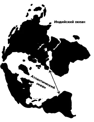 Ил 129 Полярная проекция карты мира с указанием Атлантиды и Южной Америки - фото 117