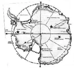 б Антарктида по данным на 1965 год Знаком х обозначен берег открытый в - фото 29