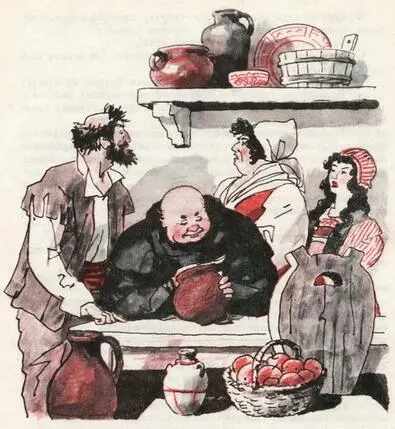 Вот вам капуста воскликнула хозяйка подавая монаху два больших кочана - фото 28