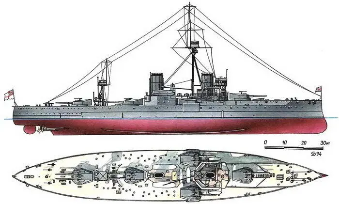 Линейный корабпь Дредноут Англия 1906 г Заложен в 1905 г спущен на воду - фото 5