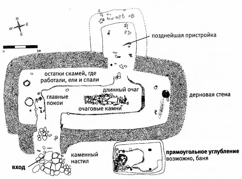 Рис 3 План дома при хуторе Грелина землянка Маленькая задняя комната была - фото 8