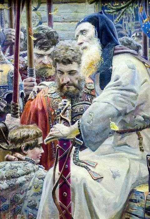 П Рыженко Сергий Радонежский благословляет Дмитрия Донского на Куликовскую - фото 11