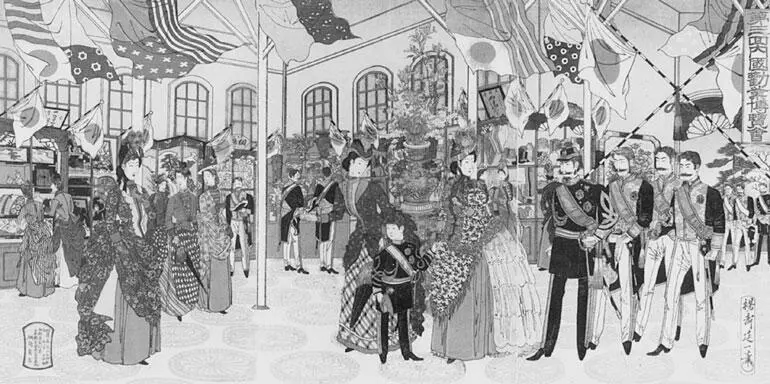 Ватанабэ Нобукадзу Третья промышленная выставка 1890 г В центре изображения - фото 123