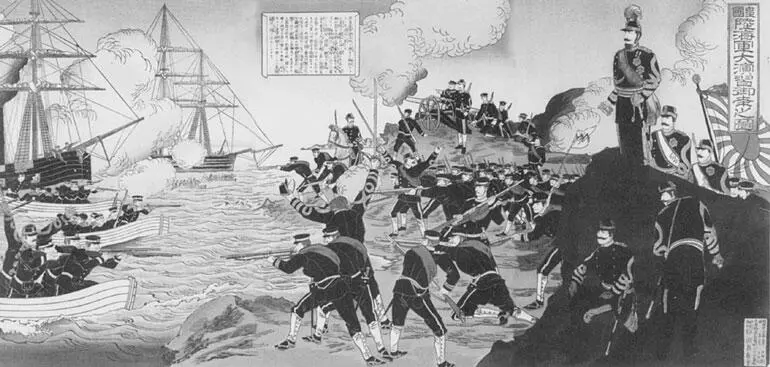 Тоёхара Тиканобу Маневры армии и флота 1890 г 1 июля состоялись первые - фото 176