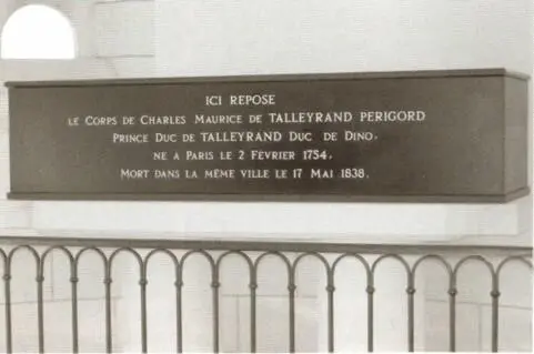 Гробница Талейрана Памятник Талейрану в замке Валансэ 8 марта 1804 года он - фото 40