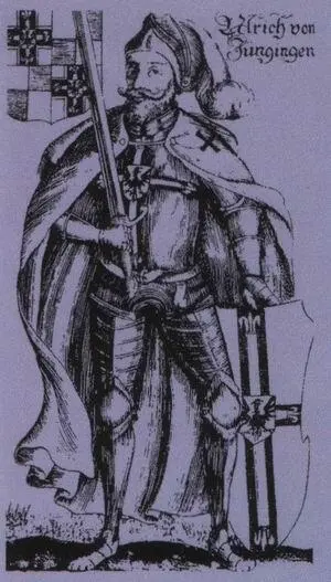 Великий магистр Ульрик фон Юнгинген Гравюра из Хроники Пруссии 1648 г - фото 90