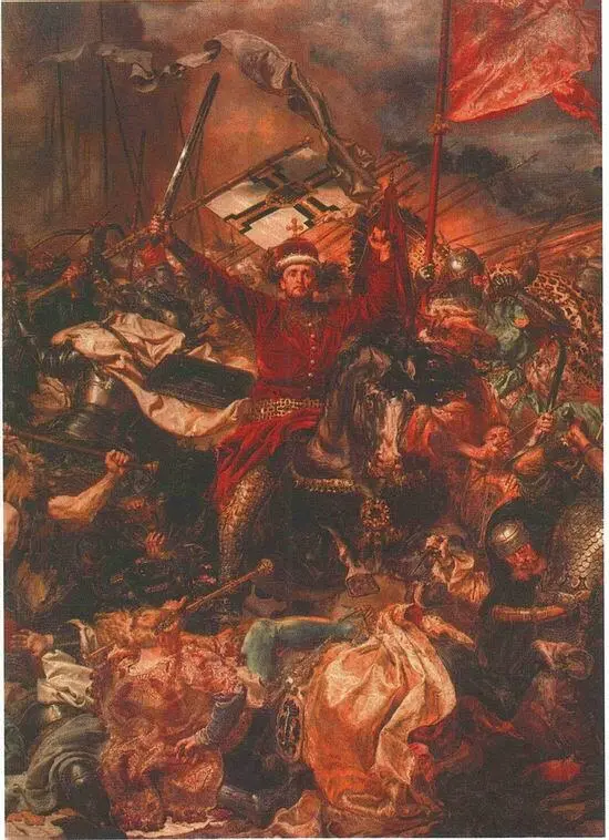 Витовт на поле сражения Фрагмент картины Я Матейко Грюнвальдская битва - фото 93