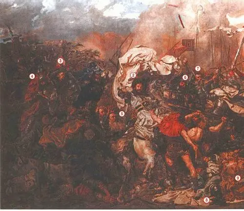 Грюнвальдская битва Картина Я Матейко 1878 г Цифрами на картине - фото 94