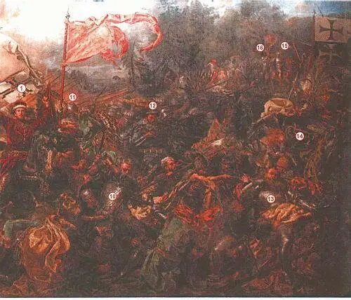 Грюнвальдская битва Картина Я Матейко 1878 г Цифрами на картине - фото 95