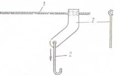 Рис 9 Зажим фиксирующий подвеску варочной посуды на тросике 1 тросик 2 - фото 56