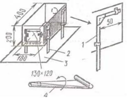 Рис 22 Прямоугольная печь 1 2 поворачивающаяся ножка 3 подставка 4 - фото 79