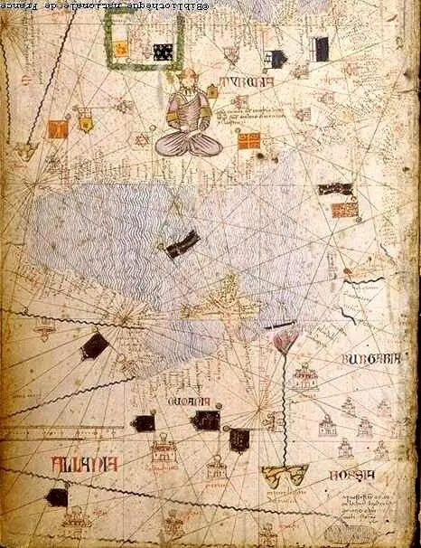 1 Mauro Fra Manuscript planisphere of 1460 Изображена в частности Россия - фото 12