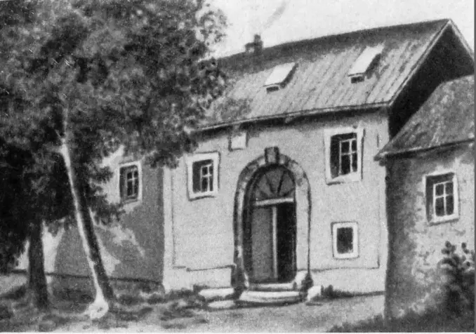 Дом в котором родился Ян Гус в Гусинце до пожара Прага Стобашенная - фото 1