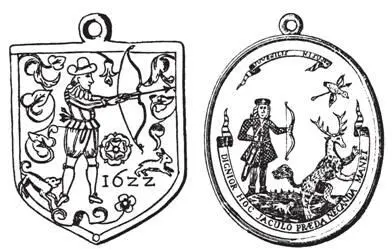 Рис 64 Медали шотландского лучника Слева Роберт лорд Далкейтский 1622 - фото 64