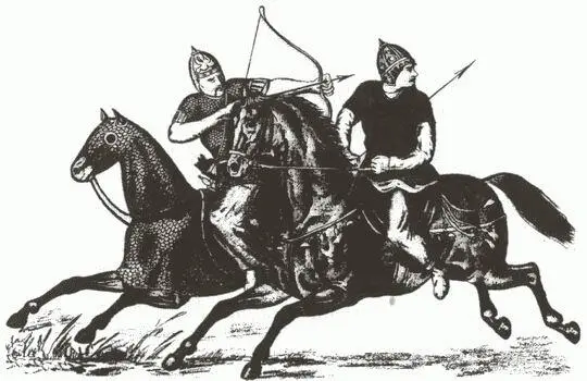 Сарматские воины Сарматская конница была вооружена по образцу парфянской Ядро - фото 18
