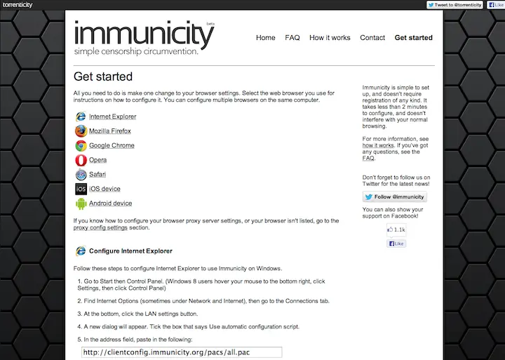 К примеру можно воспользоваться PACфайлом бесплатного сервиса Immunicity в - фото 168