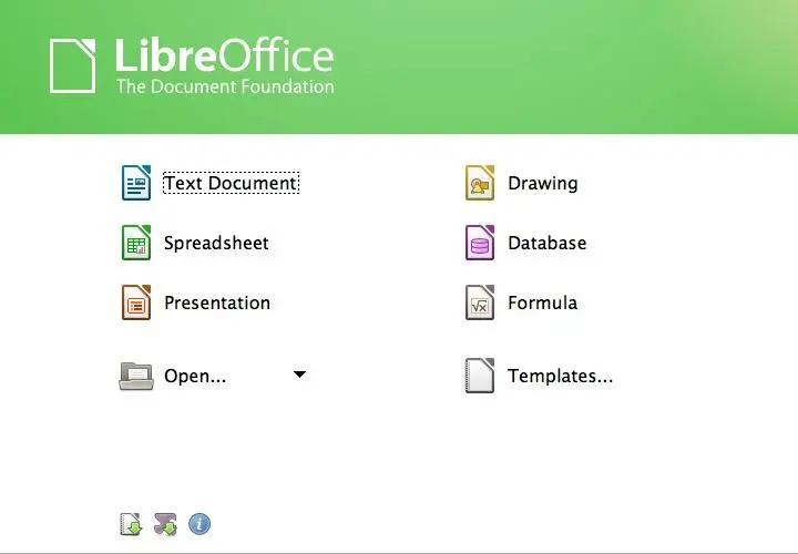 Стартовое окно LibreOffice v40x LibreOffice поддерживает большинство - фото 117